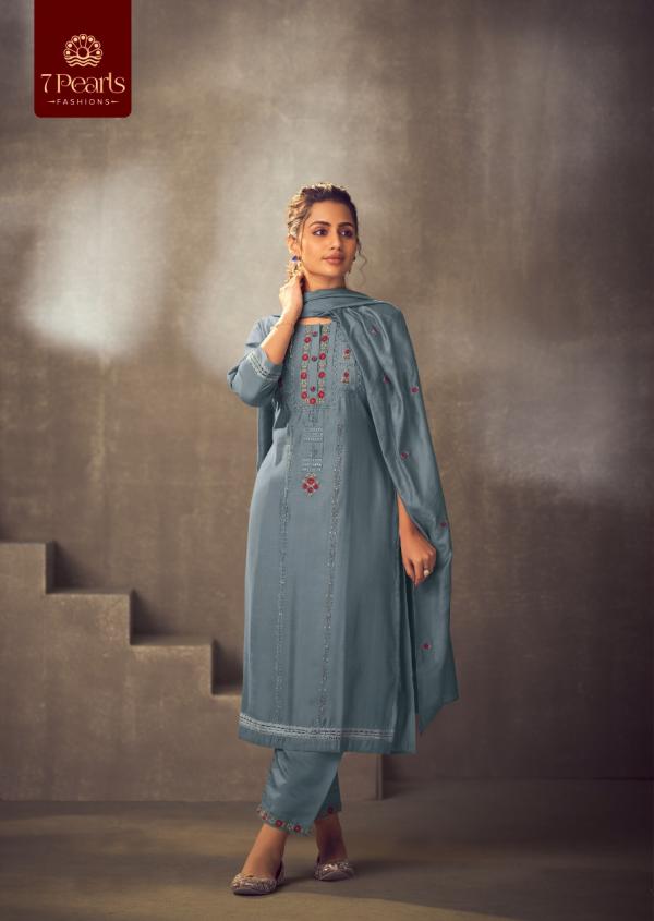 7 Pearls Rhea Designer Kurti Pant With Dupatta Collection